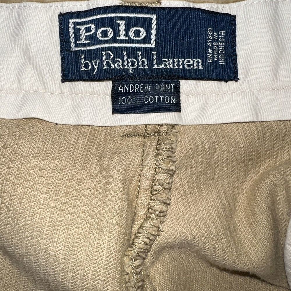 Vintage Polo Ralph Lauren Andrew Pant Corduroy 35x32‎ Tan Pants.